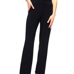 Chicos Travelers Black Pull On Straight Leg Pant 2X Preppy Flowy Comfort Stretch